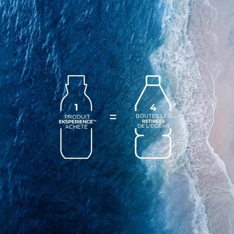 1 produit acheté = 4 bouteille retirées de l'océan